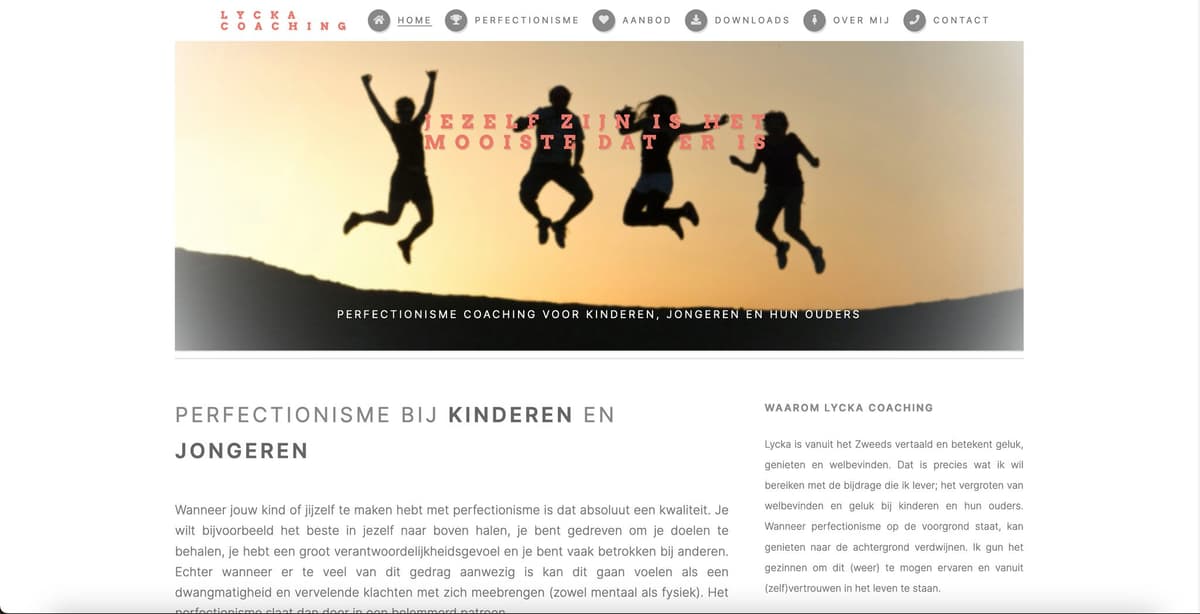 ★NIEUWS: DE WEBSITE VAN LYCKA COACHING IS LIVE! ★ - Perfectionisme coaching ★NIEUWS: DE WEBSITE VAN LYCKA COACHING IS LIVE! ★ - Perfectionisme coaching